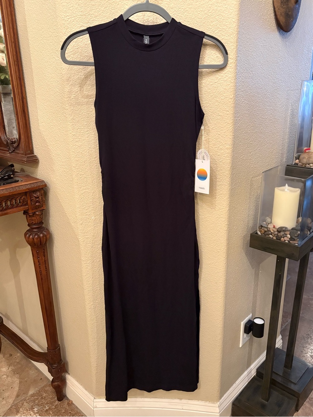 NWT~VUORI Women Black Pose Sands Sleeveless Maxi Dress Size Small